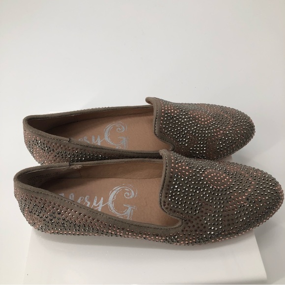 Blinged Embellished Slip-on Flat Size 9 - Picture 2 of 5